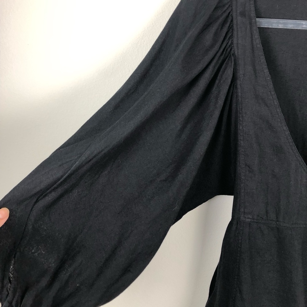 Free People- Carino Dress in Black 100% Linen size: S - Picture 5 of 14